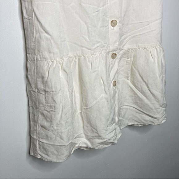 NWT Loft ivory button front skirt linen blend size small - Picture 2 of 9